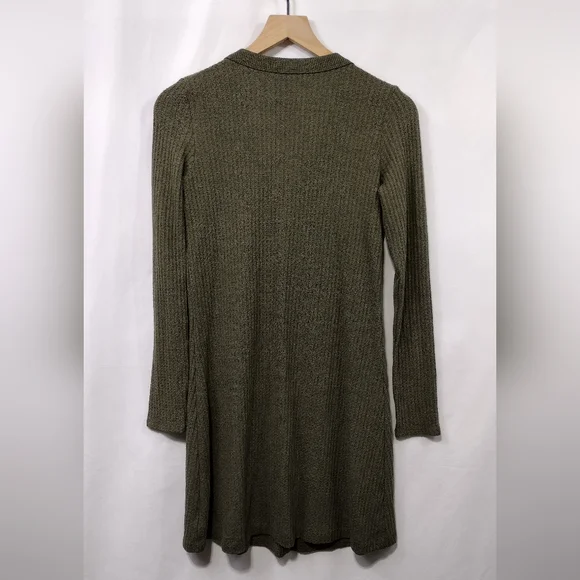 NWOT American Eagle Knitted Button Front Dress Cardigan Women's S Green Boho - Picture 5 of 9